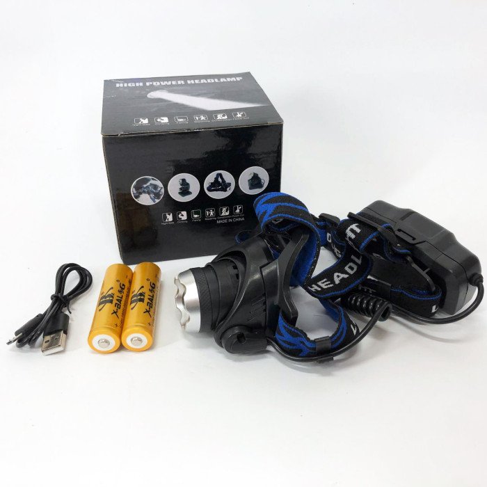 Ліхтар налобний Police BL-6699 (204C), Налобний ліхтарик bailong, Налобний ліхтарик з usb зарядкою