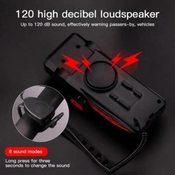 Велофара з сигналом та утримувачем телефону LY-25-2T6 (white+yellow), Довговічний велосипедний ліхтар