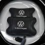 Набір подушок 2шт в авто Volkswagen з натуральної шкіри, на підголовник у машину, Автомобільна  подушка