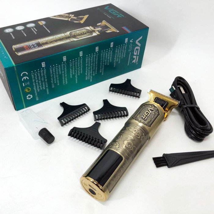 Машинка для стрижки волосся VGR V-073 акумуляторний бездротовий триммер для бороди та вусів