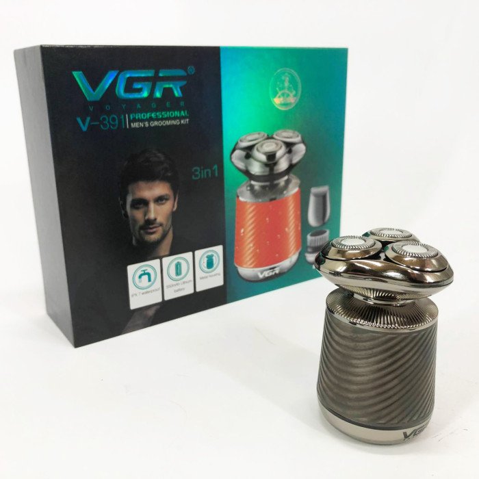Електробритва VGR V-391, професійна електробритва, електробритва з насадками для бороди