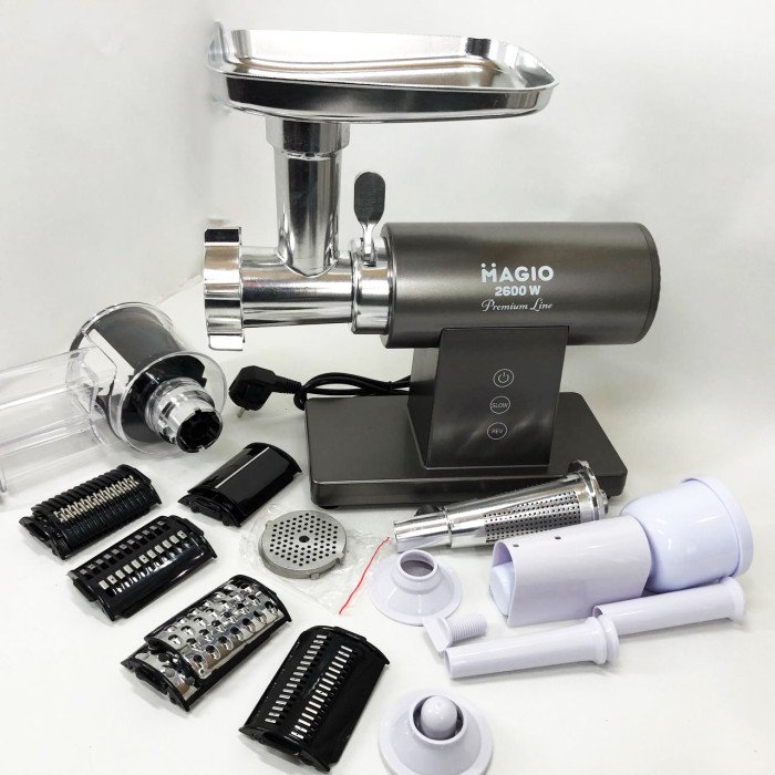 М'ясорубка MAGIO MG-271 Premium Line, Електрична м'ясорубка з насадками, Електром'ясорубка для шатківниці