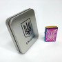 Дугова електроімпульсна запальничка USB Україна металева коробка HL-446. Колір: хамелеон