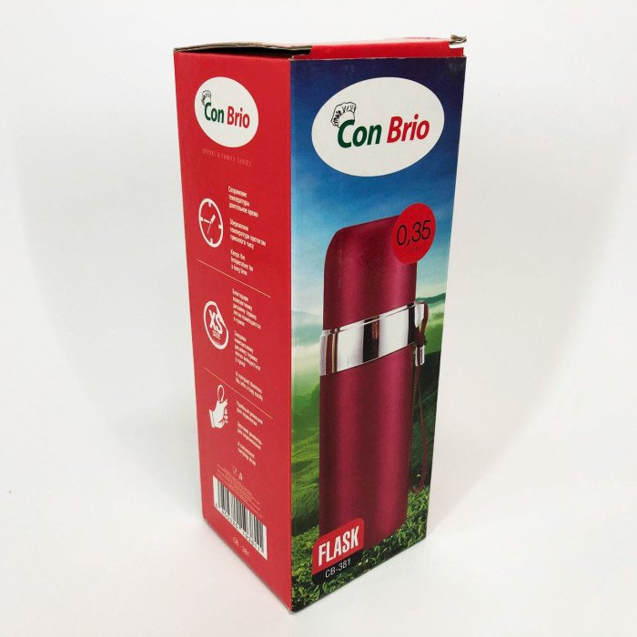 Термос Con Brio CB-381 Gold 0,35л, Хороший невеликий термос, Термос з нержавіючої сталі. Колір: золотий
