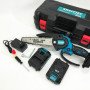 Акумуляторна ланцюгова міні пила 20 см у кейсі Krafftec (36V 4 Ач) + 2 акумулятори та індикатором заряду