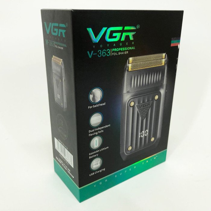 Електробритва VGR V-363, Тример для вусів, Електробритва з насадками для бороди, Тример бездротової
