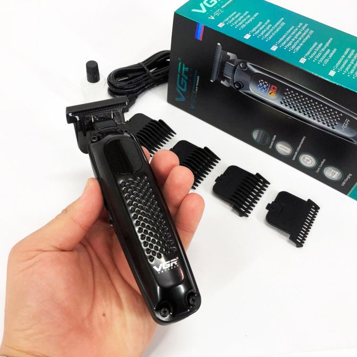 Машинка для стрижки волосся триммер VGR V-972 професійна з насадками акумуляторна USB
