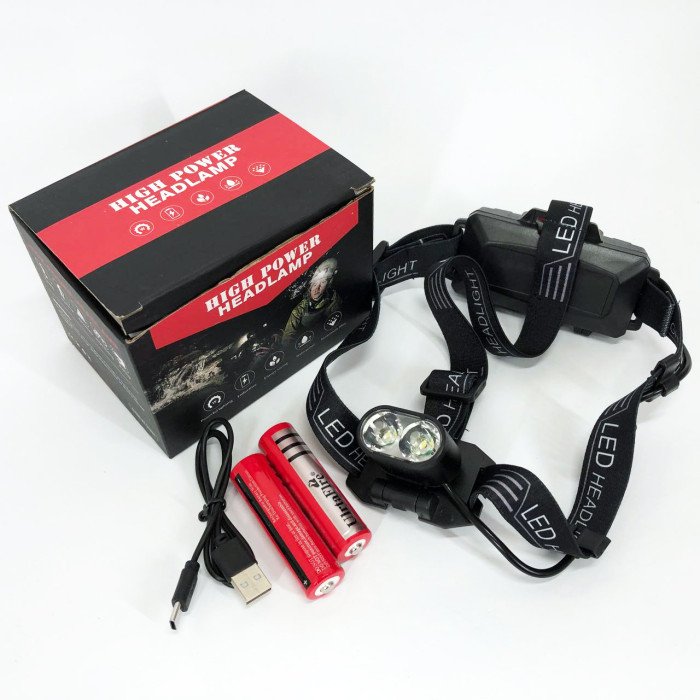 Ліхтар налобний акумуляторний Police 2128-2T6, Портативний світлодіодний налобний ліхтар