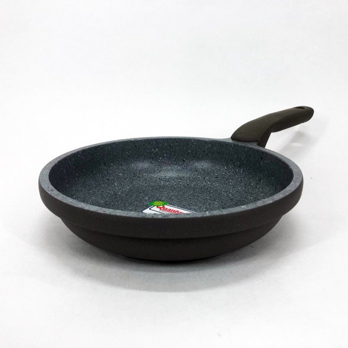 Сковорода Con Brio CB-2026 Eco Granite Premium 20 см. Сковорода для дому якісна. Колір: сірий