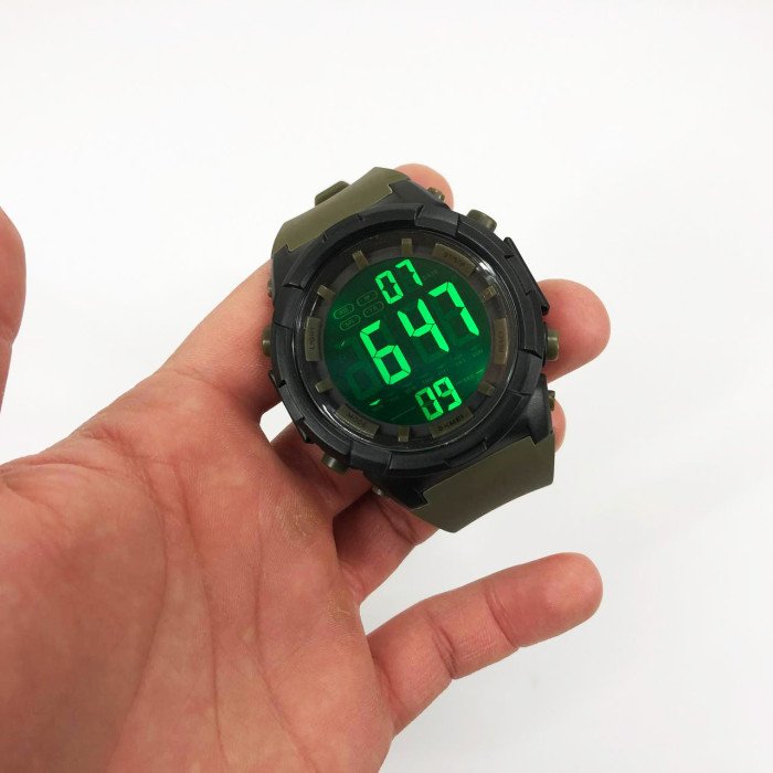 Годинник наручний чоловічий SKMEI 1845AG ARMY GREEN, армійський водостійкий тактичний годинник. Колір: зелений