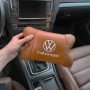 Набір подушок 2шт для автомобіля Volkswagen, з натуральної коричневої шкіри. Подушки на підголовник