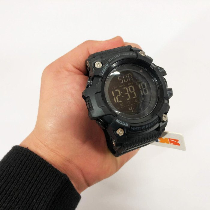 Годинник наручний чоловічий SKMEI 1384BK BLACK, водонепроникний чоловічий годинник. Колір: чорний