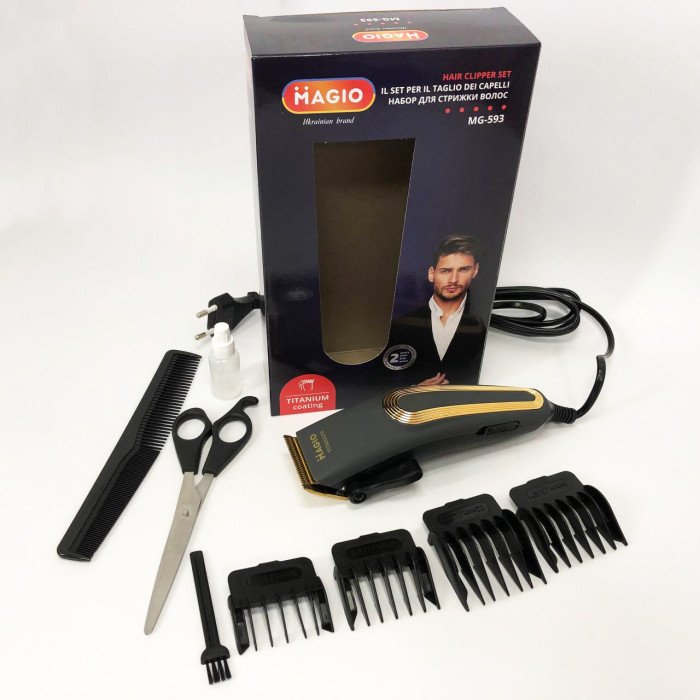 Машинка для стрижки волосся MAGIO MG-593, Професійна електробритва для стрижки волосся домашня
