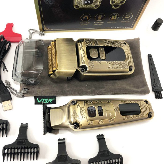 Машинка для стрижки та гоління VGR V-641, Бездротова електробритва, Машинка для стрижки голови