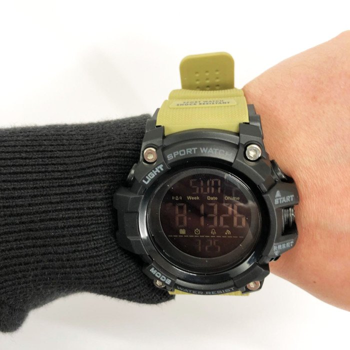 Годинник наручний чоловічий SKMEI 1384KH KHAKI, годинник наручний електронний тактичний. Колір: хакі