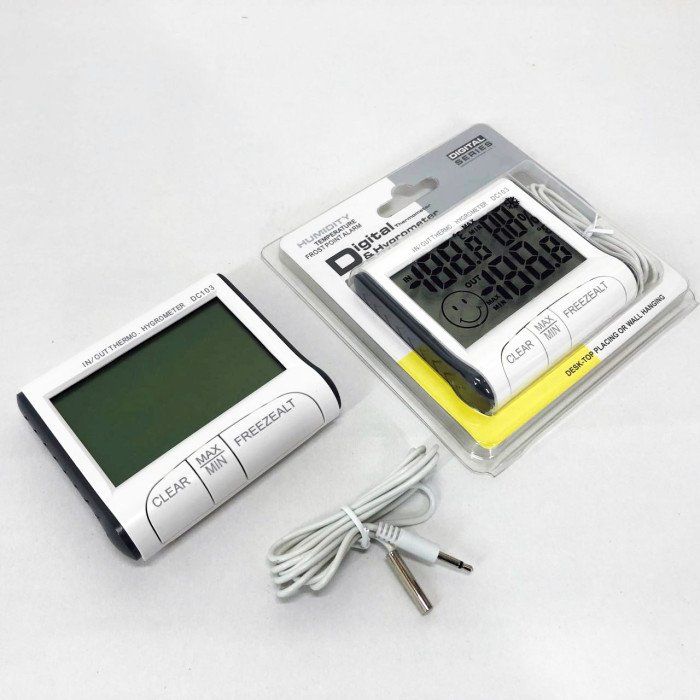 Термогігрометр Generic DC-103 метеостанція виносний датчик температури, Домашній гігрометр