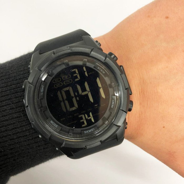 Годинник наручний чоловічий SKMEI 1845BK BLACK, водонепроникний чоловічий годинник. Колір: чорний