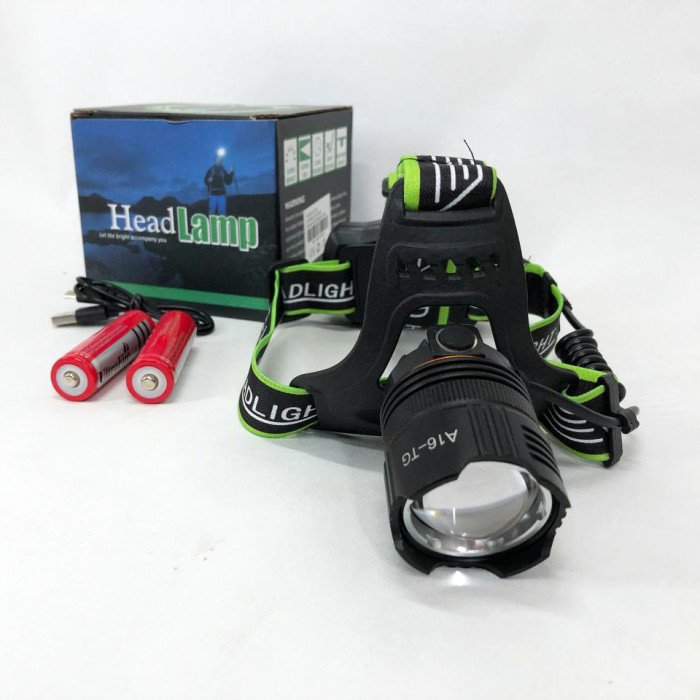 Ліхтар налобний Police A16 PM10-TG, 2x18650, ліхтар на голову для риболовлі, ліхтар налобний з usb зарядкою