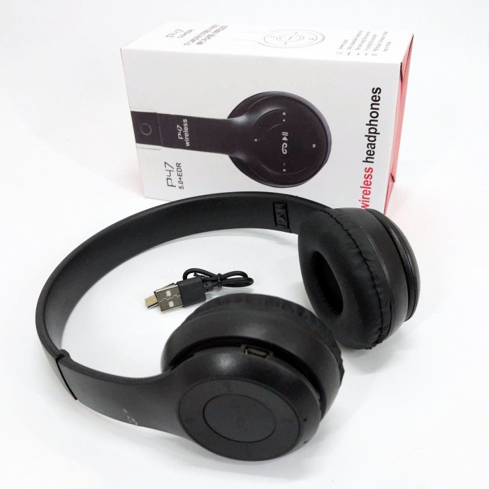 Бездротові навушники Bluetooth Wireless Headset P47 Black Гарнітура для ПК, телефону з мікрофоном