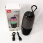 Портативна колонка TG644 5W з RGB підсвічуванням та ремінцем, блютуз колонка з акумулятором. Колір: чорний