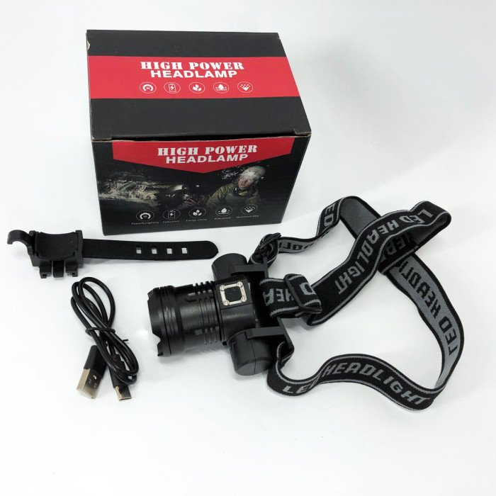 Ліхтар налобний PLD-5835-P50 з велокріпленням, ліхтар акумуляторний для риболовлі, водонепроникний