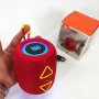 Портативна колонка TG655 5W з RGB підсвічуванням та ремінцем, бездротова колонка потужна. Колір: червоний