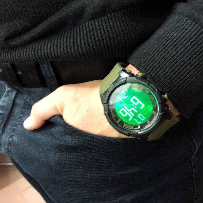 Годинник наручний чоловічий SKMEI 1845AG ARMY GREEN, армійський водостійкий тактичний годинник. Колір: зелений