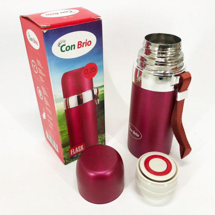 Термос Con Brio CB-381 Gold 0,35л, Термос для питної води, Якісний термос для дому. Колір: рожевий