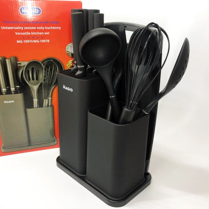 Набір силіконових кухонних речей Magio MG-1097B набір ножів лопаток 12 предметів