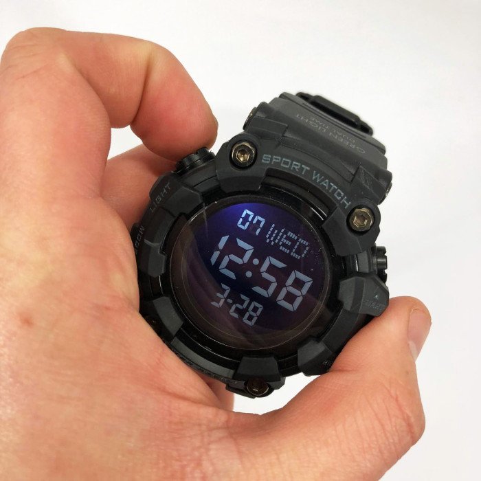 Годинник наручний чоловічий SKMEI 1968BKBK BLACK-BLACK, водостійкий тактичний годинник. Колір: чорний