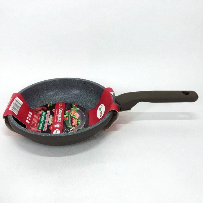 Сковорода Con Brio CB-2026 Eco Granite Premium 20 см. Сковорода для дому якісна. Колір: сірий