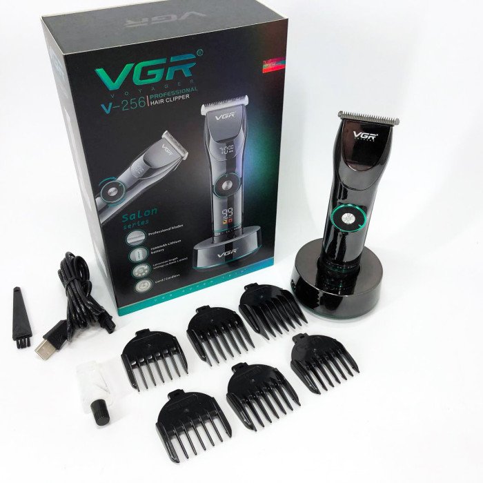 Професійна бездротова машинка для стрижки волосся та бороди VGR V-256, бездротова електробритва