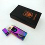 Електрична та газова запальничка Україна з USB-зарядкою HL-435, Юсб запальничка. Колір: хамелеон