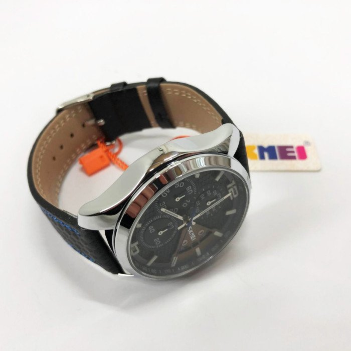 Годинник наручний чоловічий SKMEI 9106BU, стильний класичний чоловічий годинник, годинник наручний чоловічий стрілочний