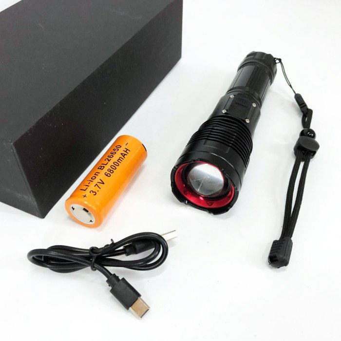 Ручний ліхтарик PLD-6606 White Laser LED PM50-TG, працює від акумулятора, надпотужний ліхтарик