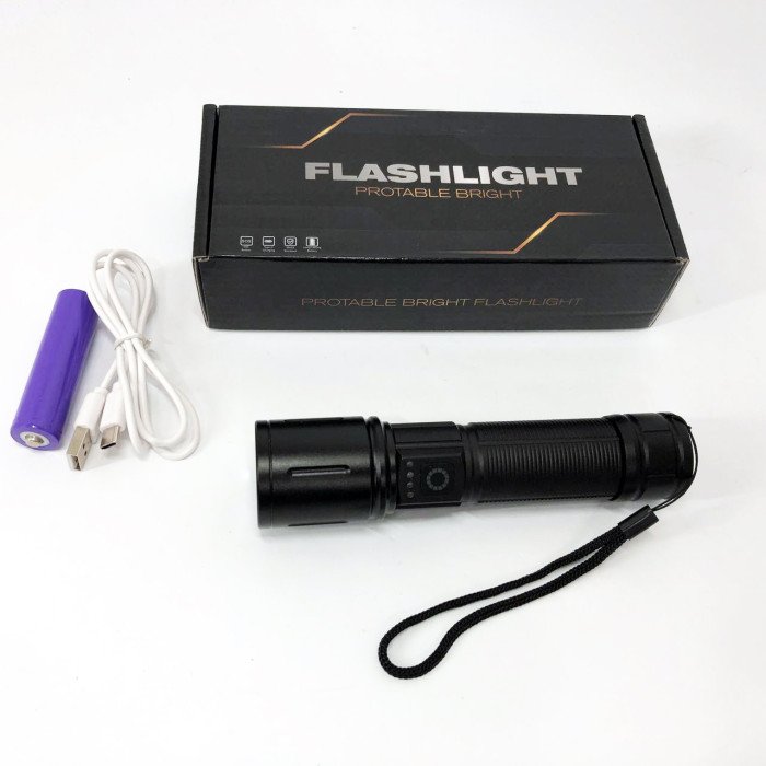Ручной фонарик PLD-606 White Laser LED PM10-TG представлен с функцией зума, Power Bank, хороший фонарик