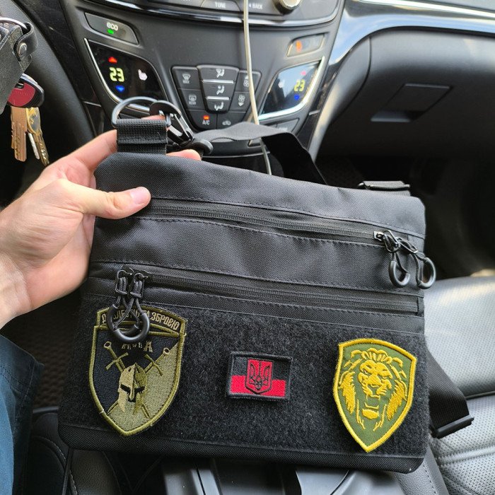 Тактичний рюкзак через плече, Нагрудна сумка чоловіча тактична тканинна, Нагрудна сумка кобура