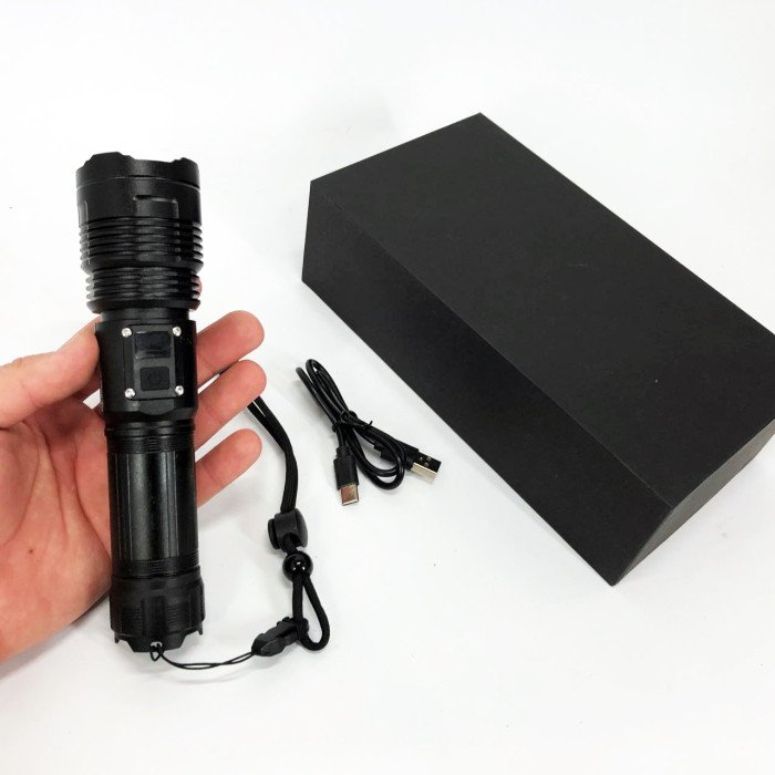 Ручний ліхтарик PLD-6606 White Laser LED PM50-TG, працює від акумулятора, надпотужний ліхтарик