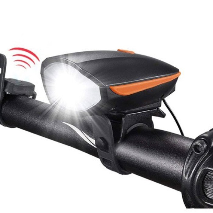 Велоліхтар + дзвінок 7588/758/056, виносна кнопка, Waterproof, вбудований акумулятор 14500