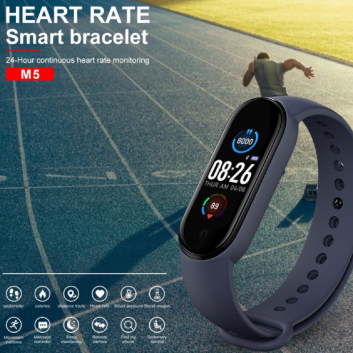 Фітнес браслет FitPro Smart Band M6 (смарт годинник, пульсоксиметр, пульс). Колір синій