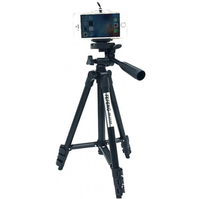 Штатив для телефону та фотоапарата Tripod 3120 PRO портативний трипод 0,35-1.02м висота. Колір: чорний