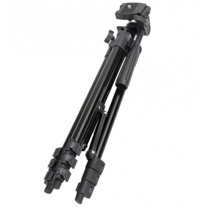 Штатив для телефону та фотоапарата Tripod 3120 PRO портативний трипод 0,35-1.02м висота. Колір: чорний