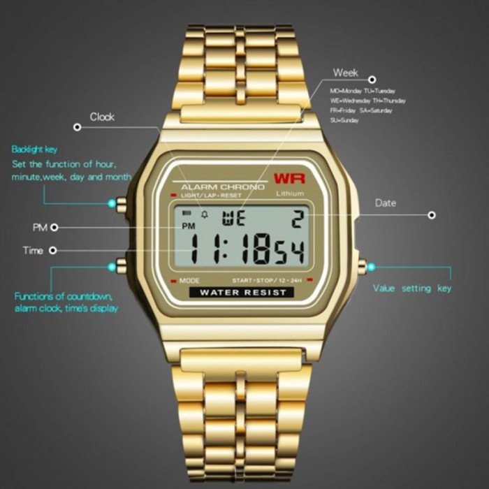 Годинник наручний класичний: Casio. Колір: золото