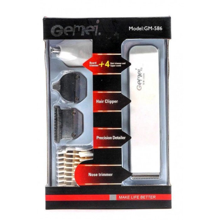 Машинка для стрижки, бритва, триммер GEMEI GM-586 4в1