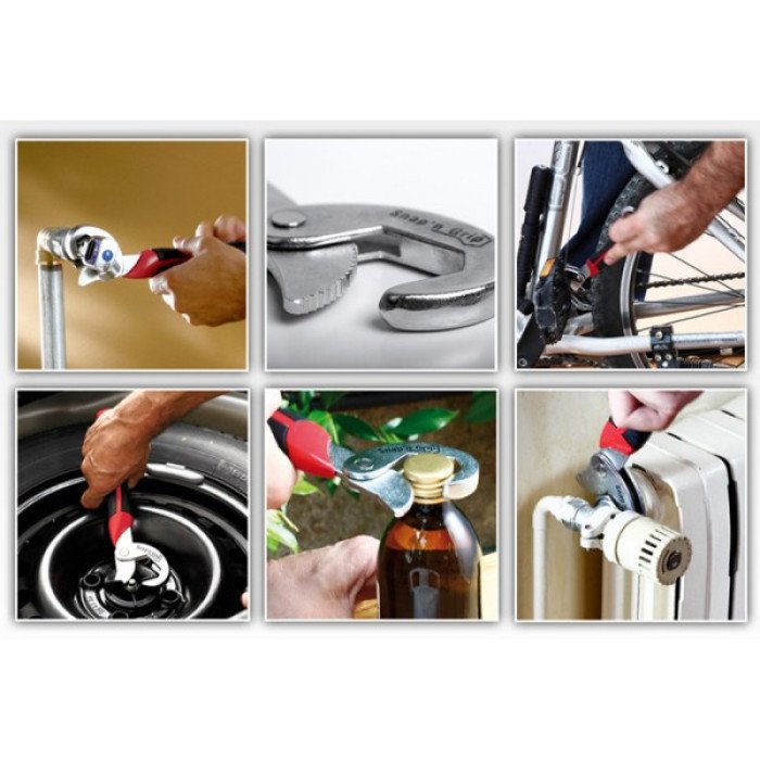 Набір для чоловіка: універсальний розвідний гайковий ключ Snapn + молоток Multi hammer 18в1