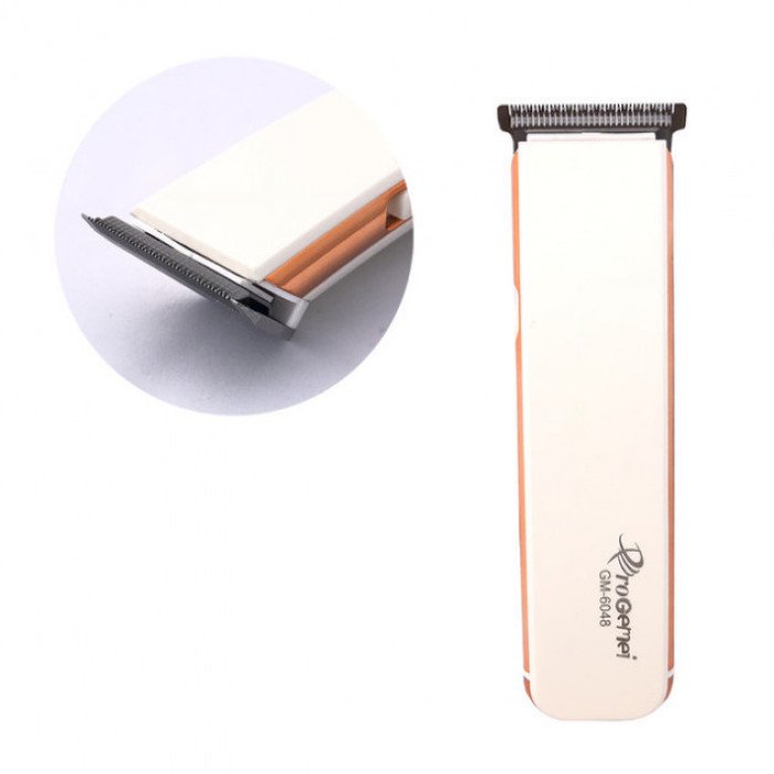 Професійна машинка для стрижки волосся Gemei GM-6048, електробритва для голови. Колір: білий