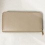 Гаманець з еко шкіри з орнаментом серця. Колір бежевий