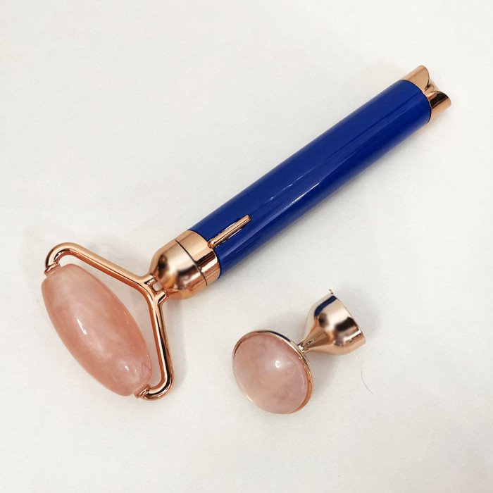 Масажер ролик електричний для особи Facial Roller Massager. Колір синій