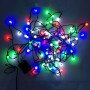 Гірлянда на ялинку, гірлянда для будинку, різнобарвна мультіцвет. 5 режимів. Чорний провід. 7м