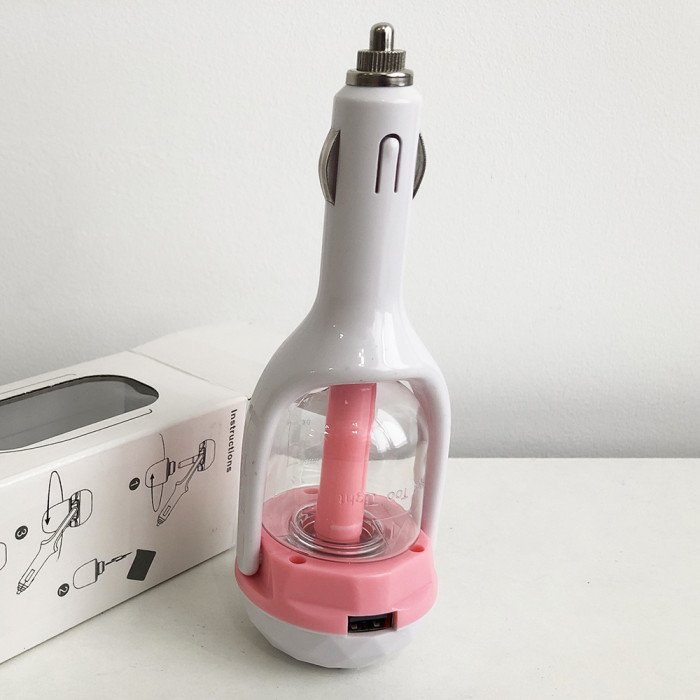 Зволожувач повітря авто, зволожувач повітря автомобільний Air Purifier BA-3. Колір: рожевий